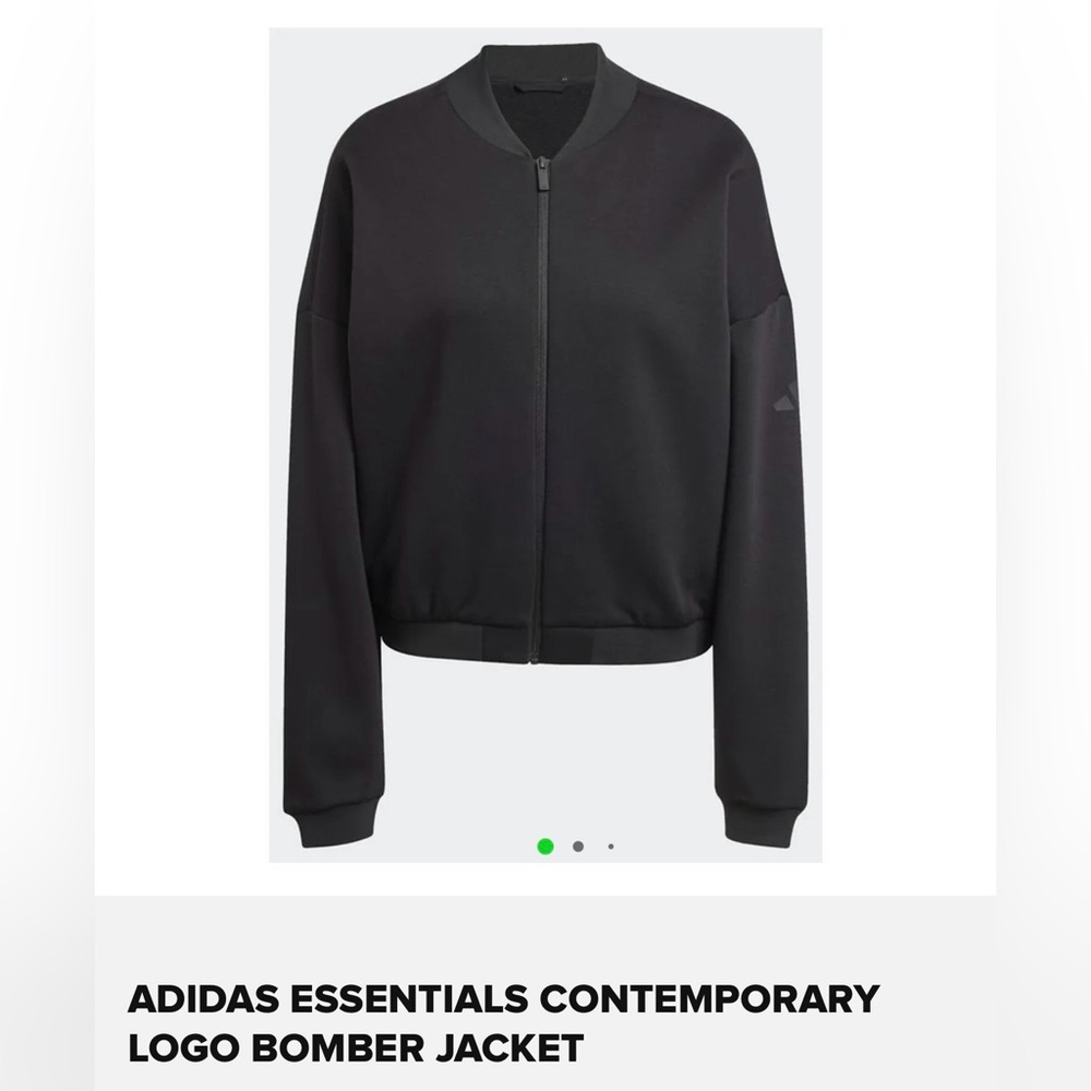 adidas Black Minimal Logo Bomber Jacket